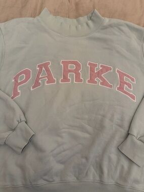 PARKE Birthday Varsity Mockneck in Something blue + sprinkle